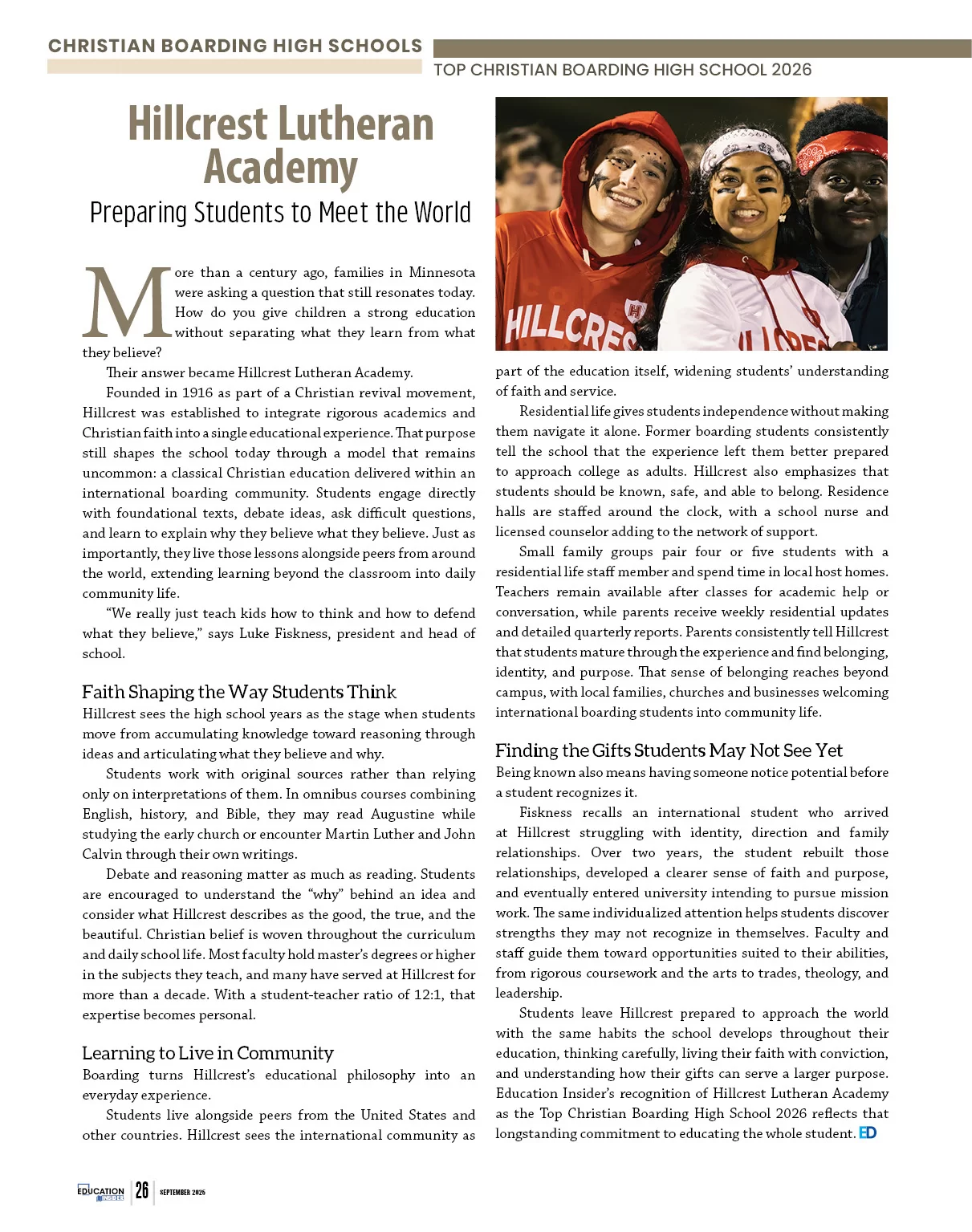 Christian Schools | Education Insider Magazine